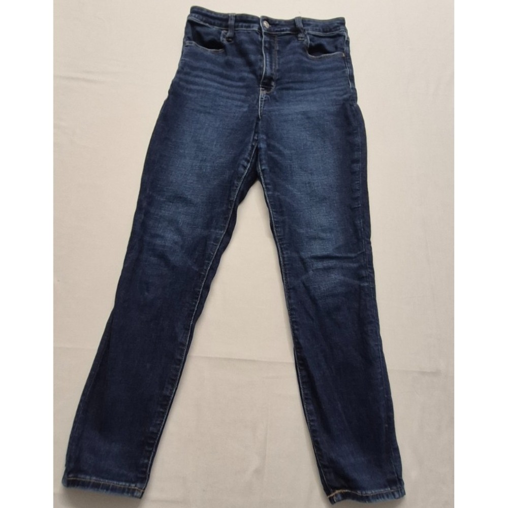 American Eagle Next Level Stretch women's dark wash denim blue jeans sz 10/short